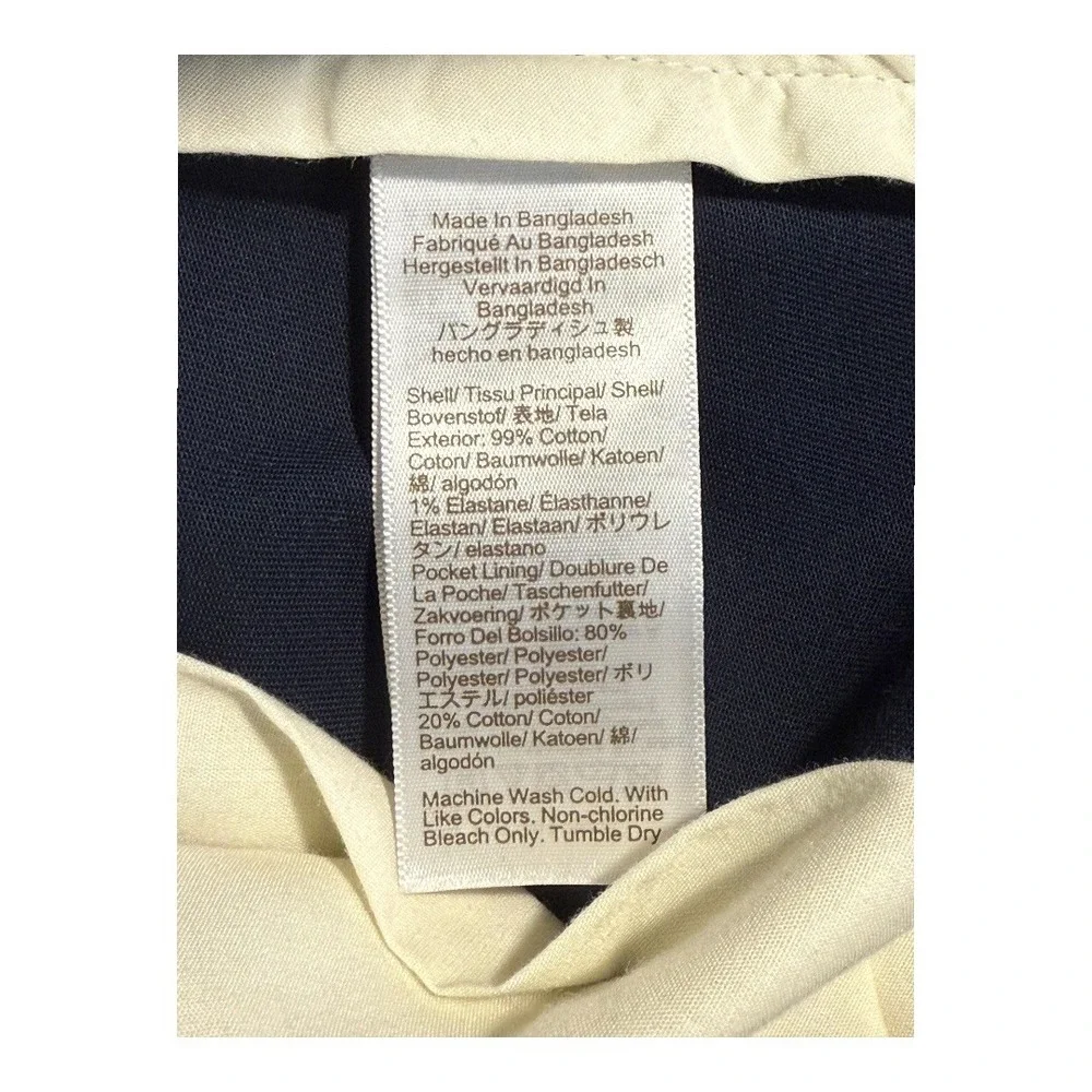 J Crew Straight Fit Flex Chino‎ Pants Navy Blue Mens 33x30 NWT